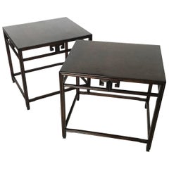 Michael Taylor for Baker Far East Red Side Tables, Pair