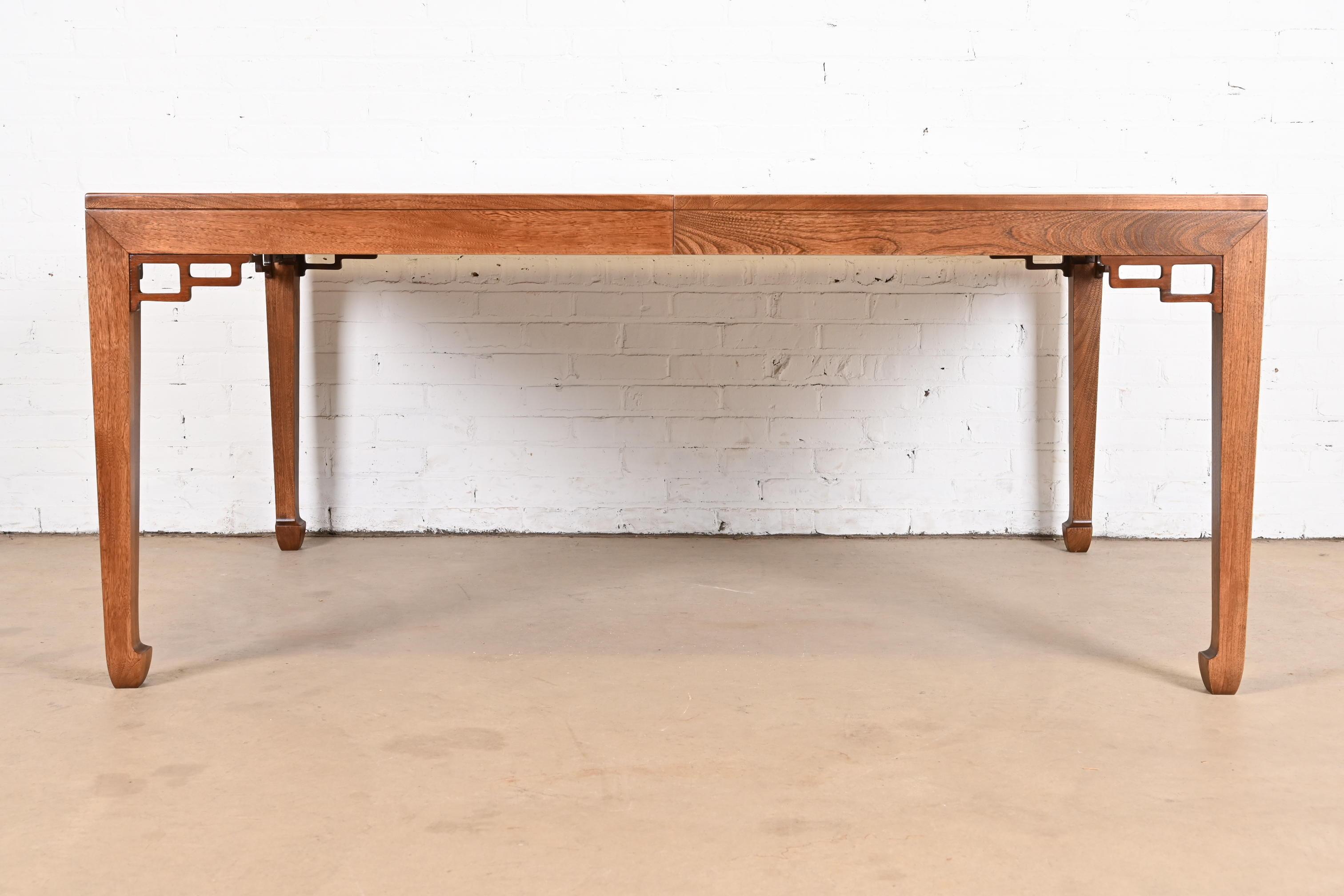 Michael Taylor for Baker Furniture Burled Walnut Dining Table, Newly Refinished For Sale 4