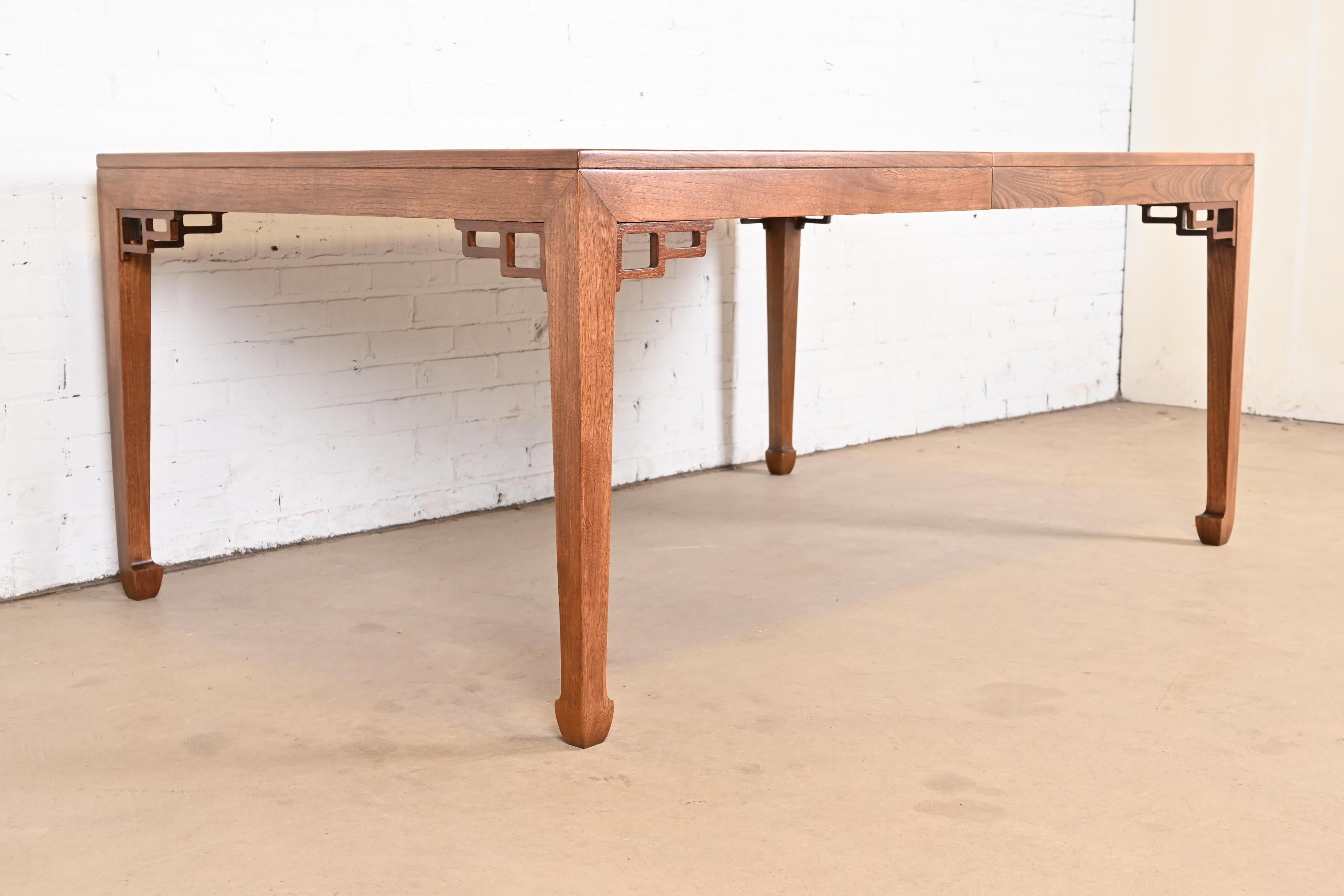 Michael Taylor for Baker Furniture Burled Walnut Dining Table, Newly Refinished For Sale 7