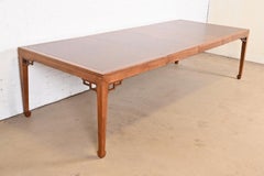 Michael Taylor for Baker Furniture Burled Walnut Dining Table, Newly Refinished