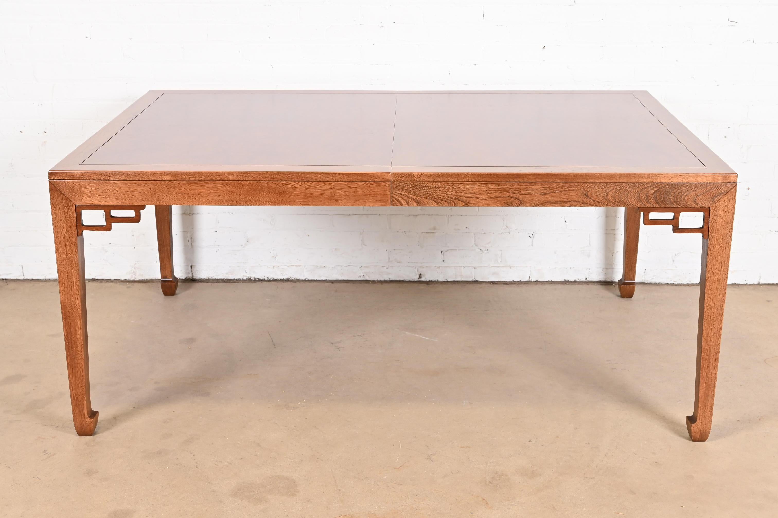Michael Taylor for Baker Furniture Burled Walnut Dining Table, Newly Refinished For Sale 3