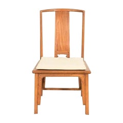 Michael Taylor for Baker Furniture Carved Walnut Side Chair, 1960s
