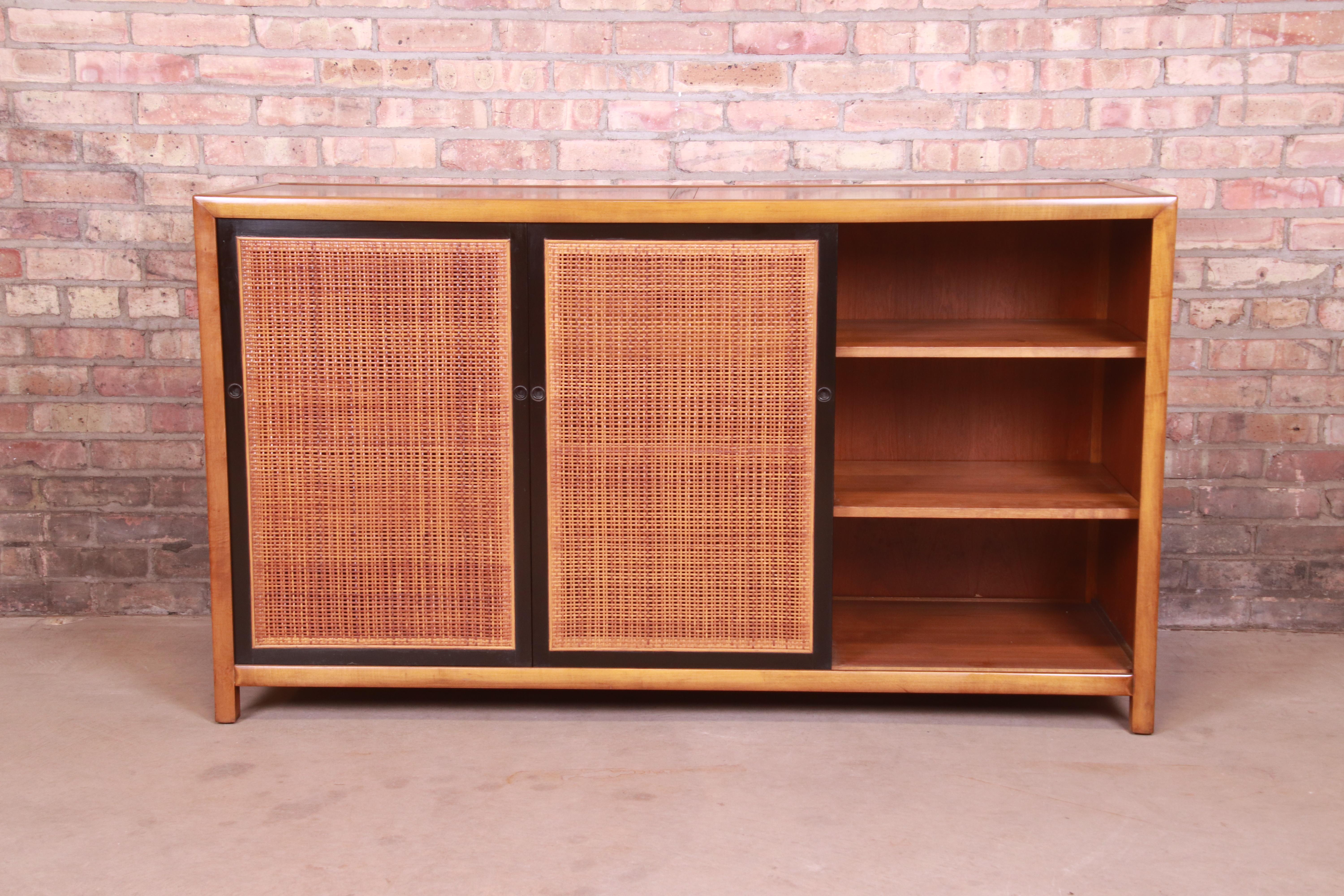 Michael Taylor for Baker Furniture Cherry and Cane Sideboard Credenza, 1950s 7