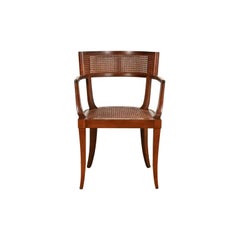 Poltrona in legno di ciliegio di Michael Taylor per Baker Furniture, appena restaurata