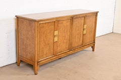 Michael Taylor for Baker Furniture Chinoiserie Burl Wood Sideboard Credenza