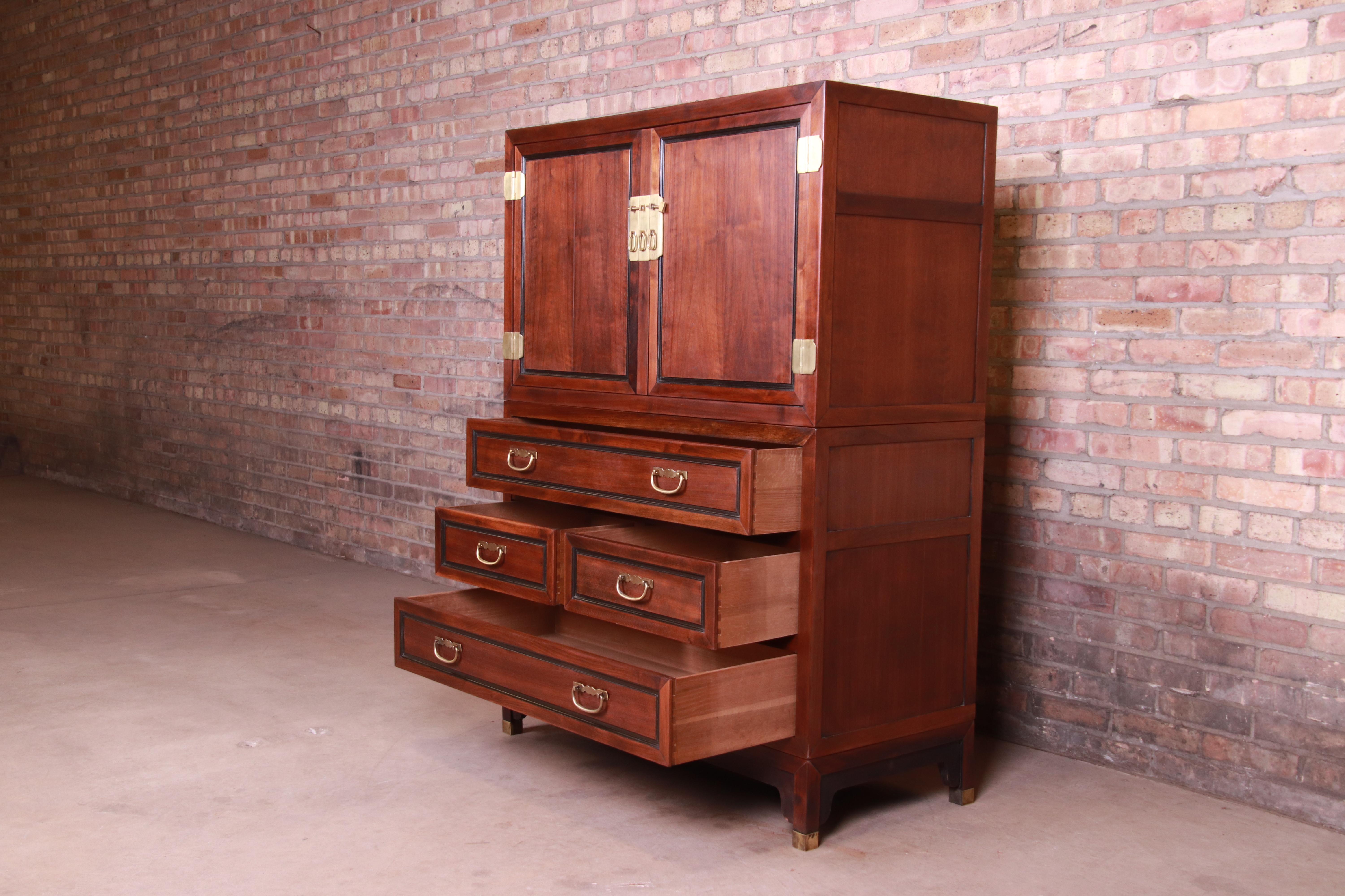 Michael Taylor for Baker Furniture Chinoiserie Walnut Gentleman's Chest 3