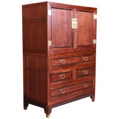 Michael Taylor for Baker Furniture Chinoiserie Walnut Gentleman's Chest