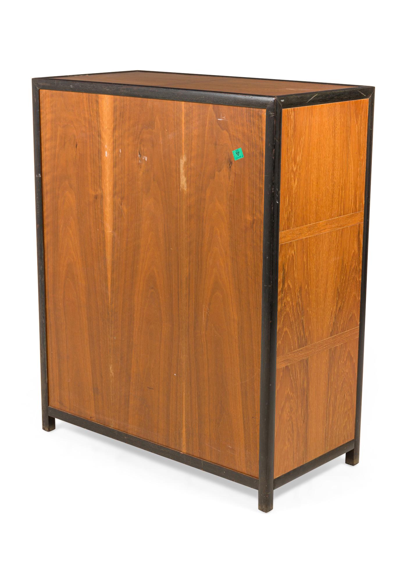 20th Century Michael Taylor for Baker Furniture Co. 6-Drawer Walnut and Ring Handle For Sale