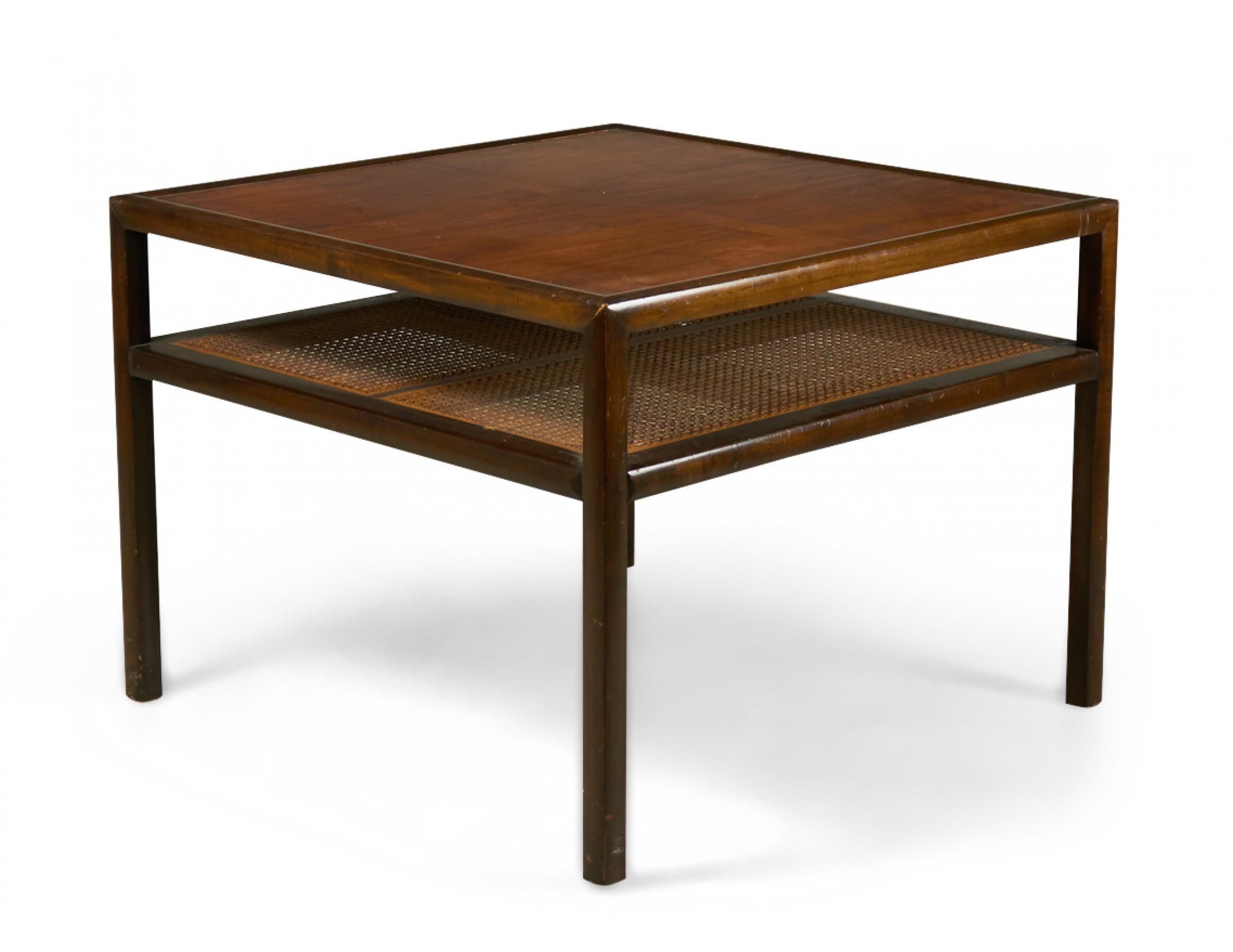 Michael Taylor für Baker Furniture Co New World Quadratische Lampe / Beistelltisch, New World (Radiert) im Angebot