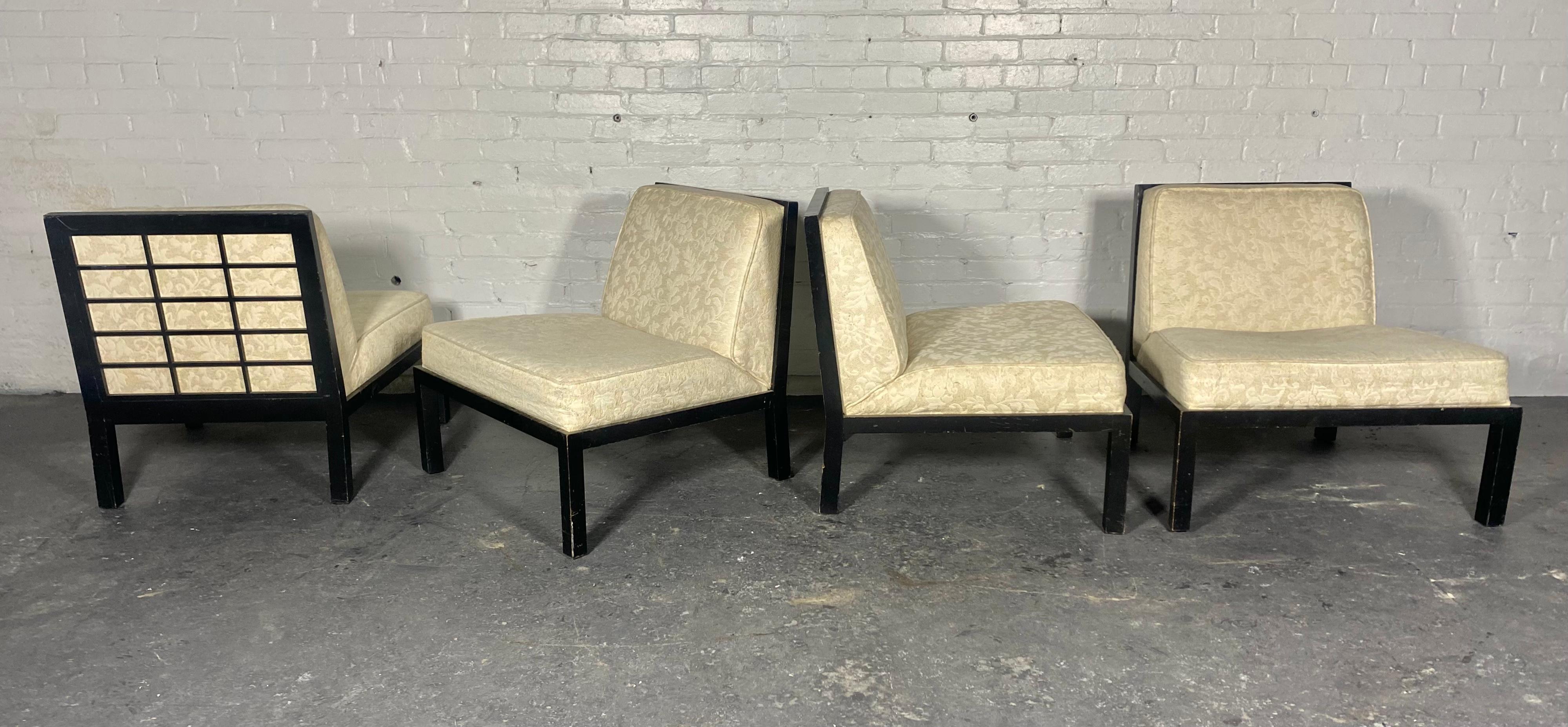 Mid-Century Modern  Michael Taylor for Baker Furniture Co. Slipper Chairs, Classic Modern Design For Sale