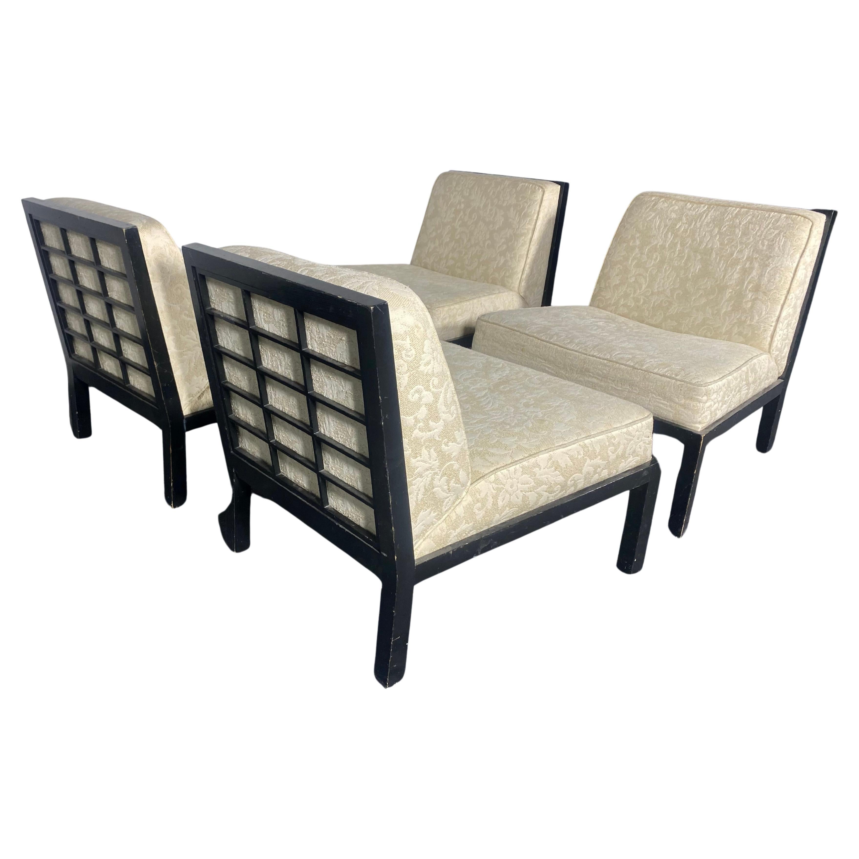 Michael Taylor for Baker Furniture Co. Slipper Chairs, Classic Modern Design