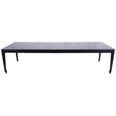 Michael Taylor for Baker Furniture Ebonized Chinoiserie Dining Table, Seats 14