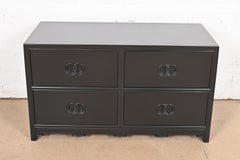 Michael Taylor for Baker Furniture Far East Collection Black Lacquered Dresser