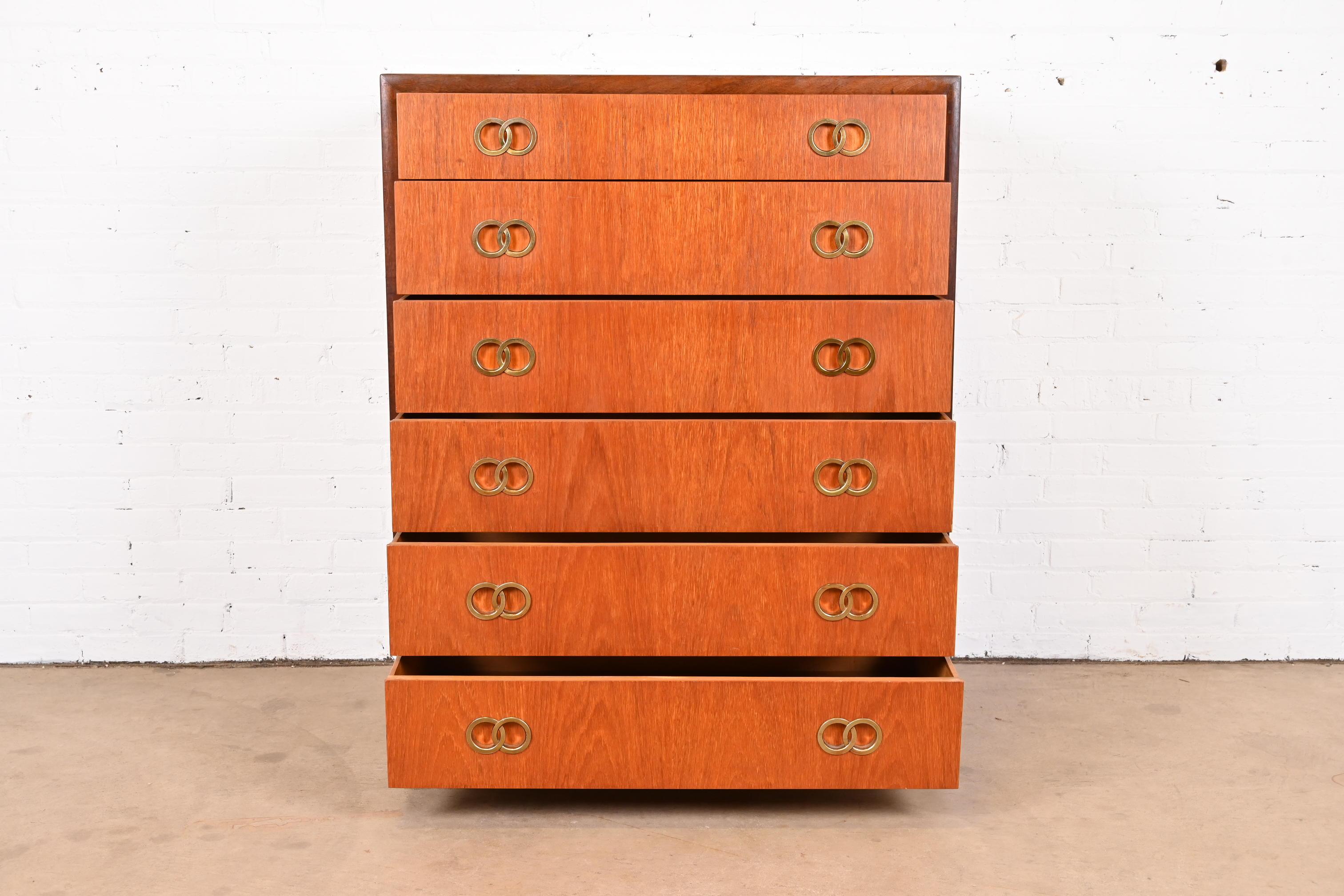 Michael Taylor for Baker Furniture Far East Collection Cherry Highboy Dresser 1