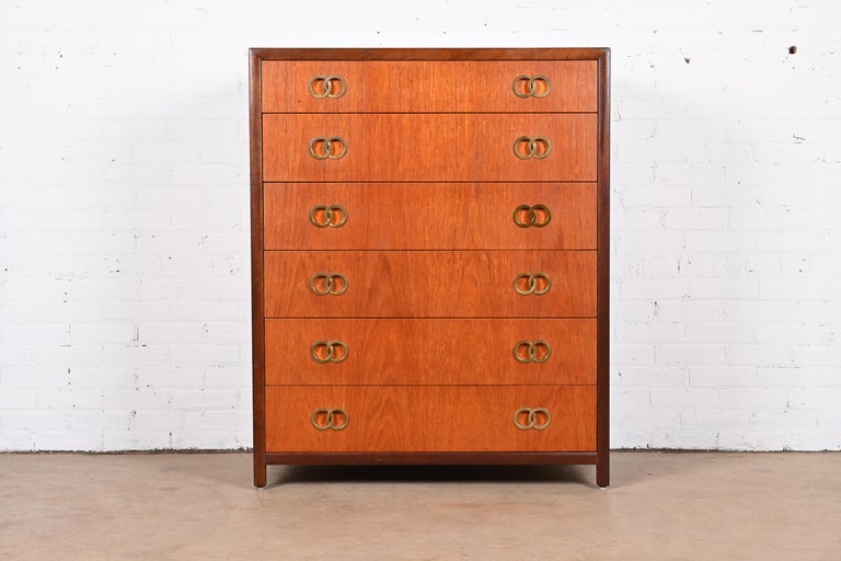 Michael Taylor for Baker Furniture Far East Collection Cherry Highboy