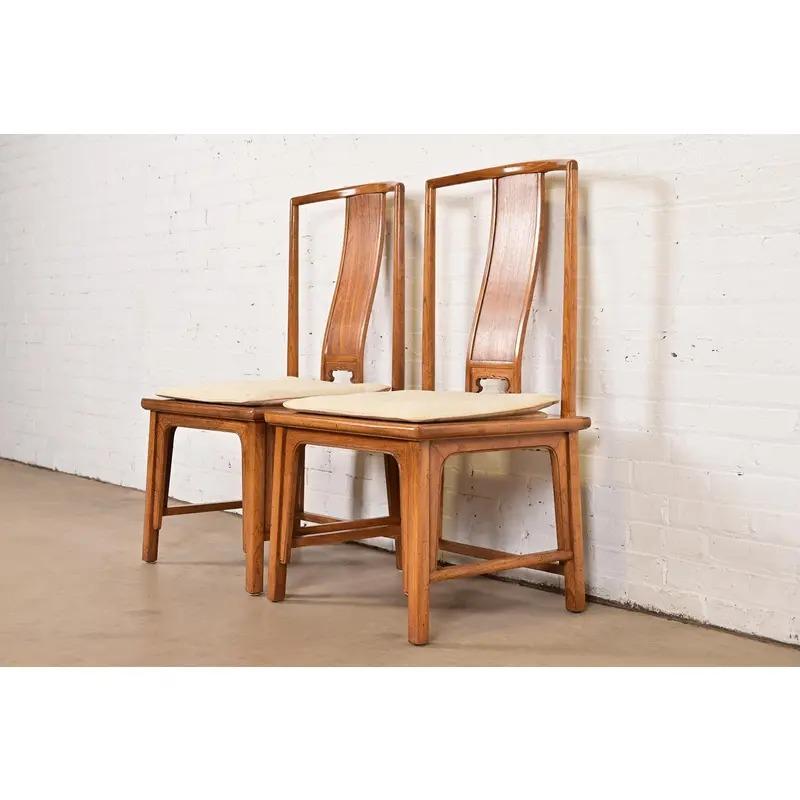 Michael Taylor for Baker Furniture Far East Collection Dining Chairs, Pair In condizioni buone in vendita a South Bend, IN