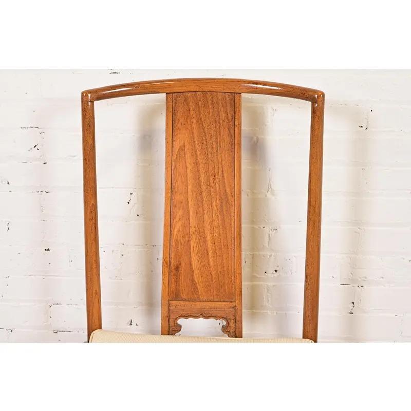 Tappezzeria Michael Taylor for Baker Furniture Far East Collection Dining Chairs, Pair in vendita