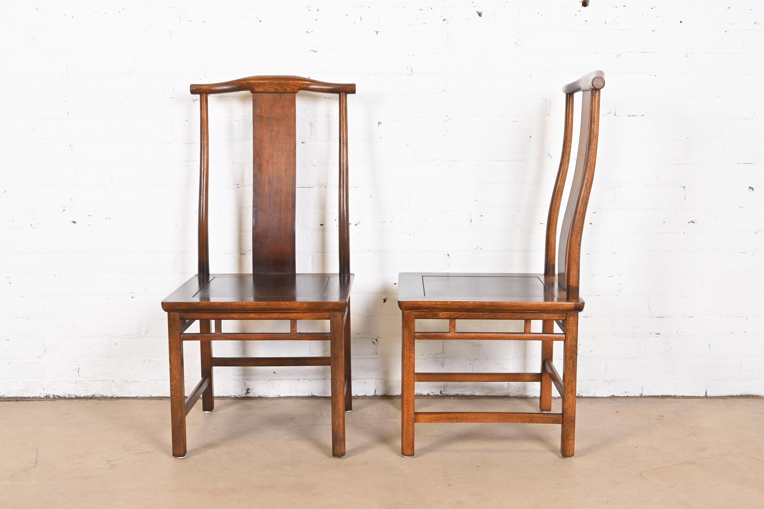 Michael Taylor pour Baker Furniture collection Far East, ensemble de six chaises de salle à manger en vente 3
