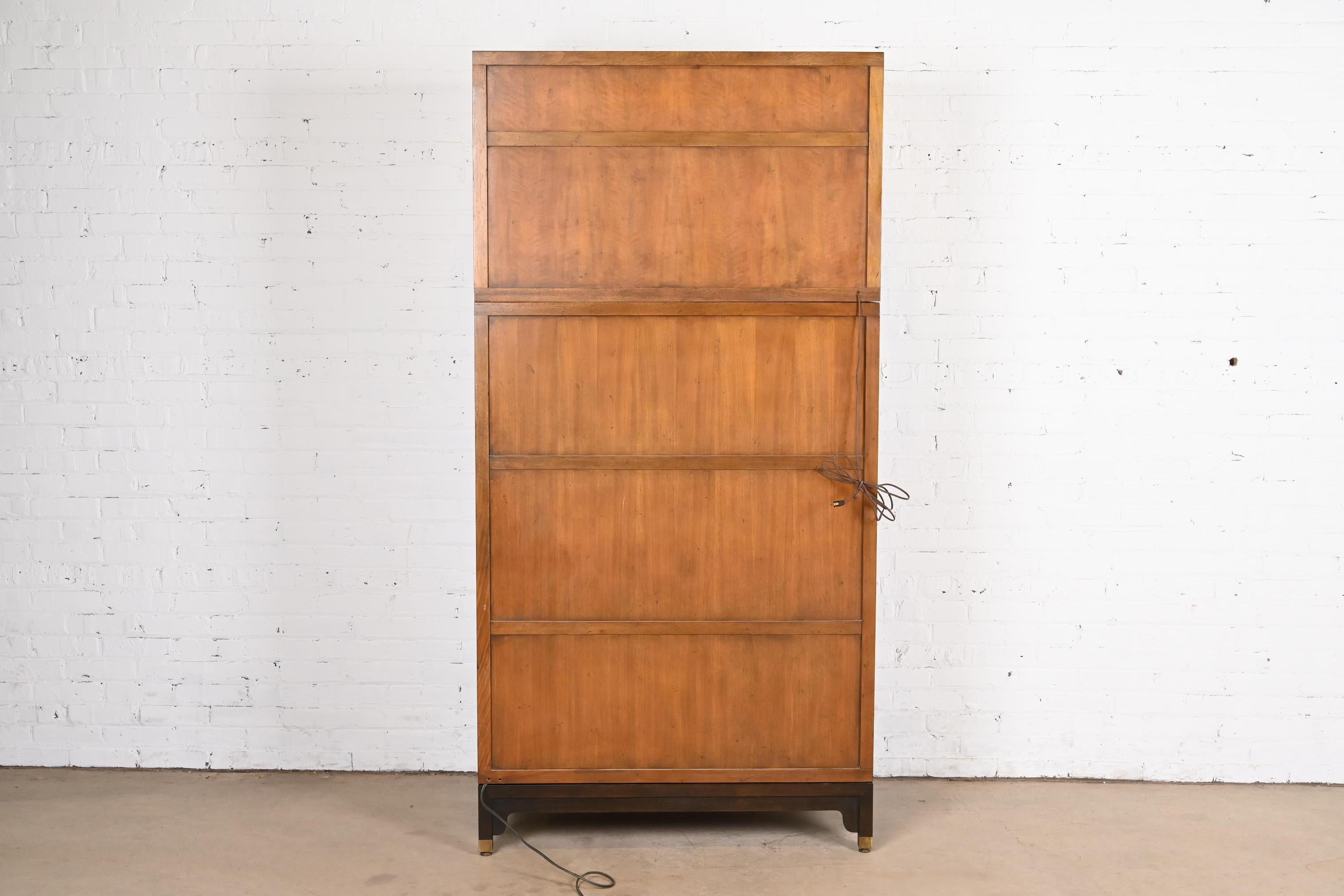 Michael Taylor for Baker Furniture Far East Collection Walnut Bar Cabinet, 1960s For Sale 4