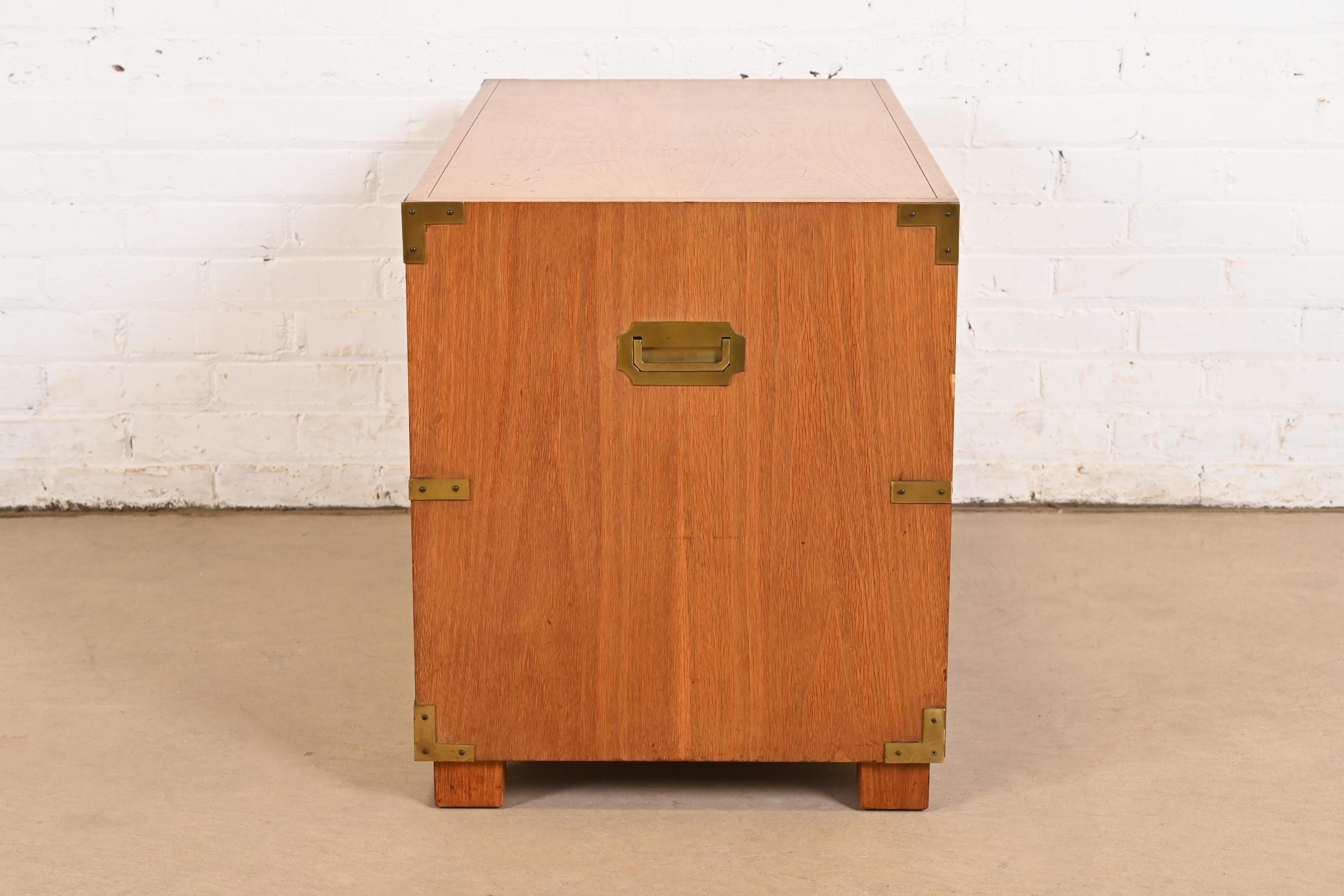 Michael Taylor for Baker Furniture Hollywood Regency Campaign Commode For Sale 5