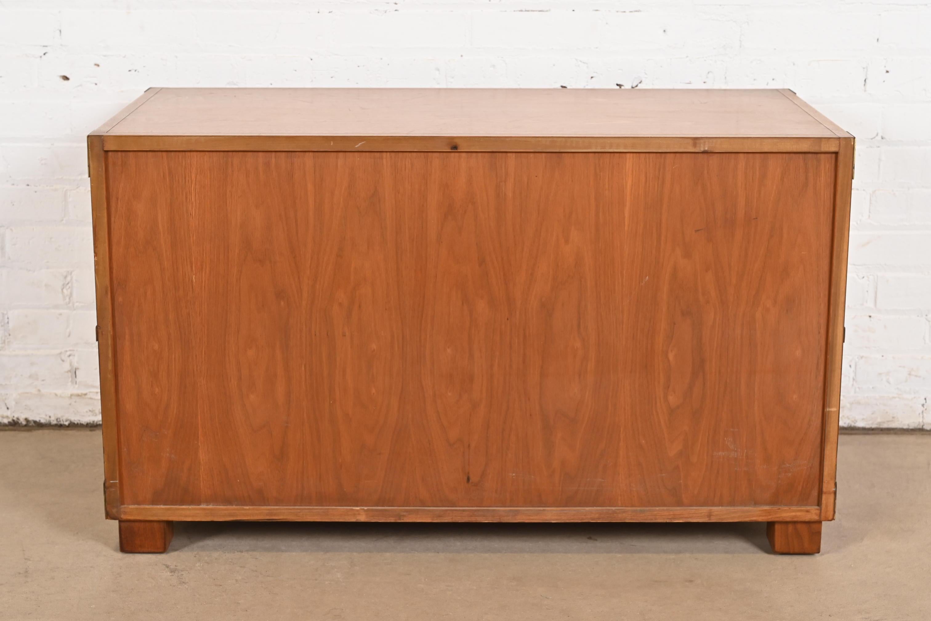 Michael Taylor for Baker Furniture Hollywood Regency Campaign Commode For Sale 6