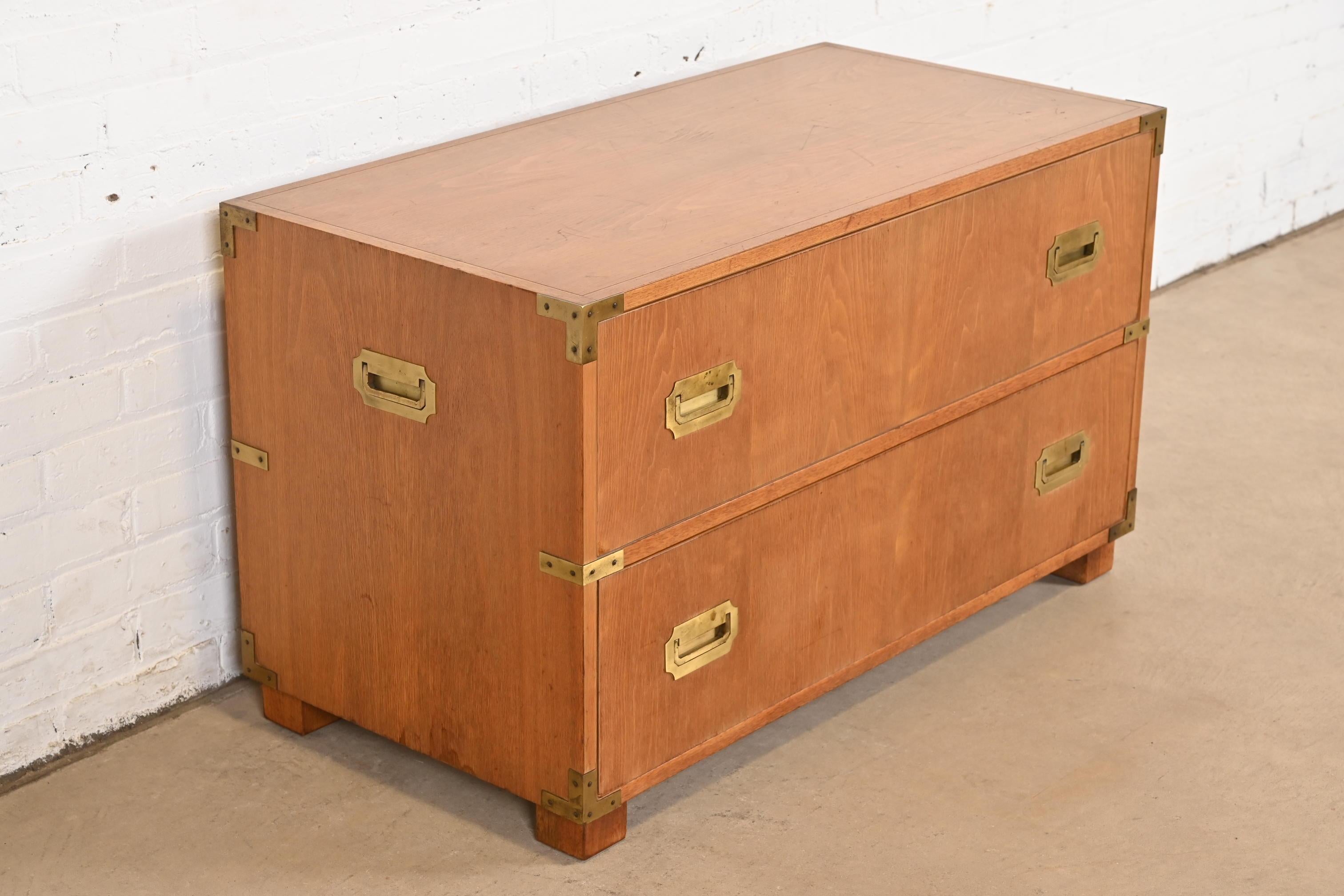Mid-20th Century Michael Taylor for Baker Furniture Hollywood Regency Campaign Commode For Sale
