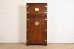 Michael Taylor for Baker Furniture Hollywood Regency Chinoiserie Bar Cabinet