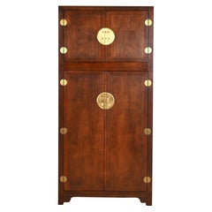 Michael Taylor for Baker Furniture Hollywood Regency Chinoiserie Bar Cabinet