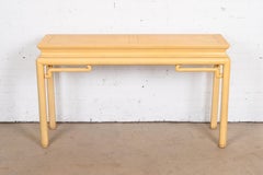 Table console chinoiseries Hollywood Regency de Michael Taylor pour Baker Furniture