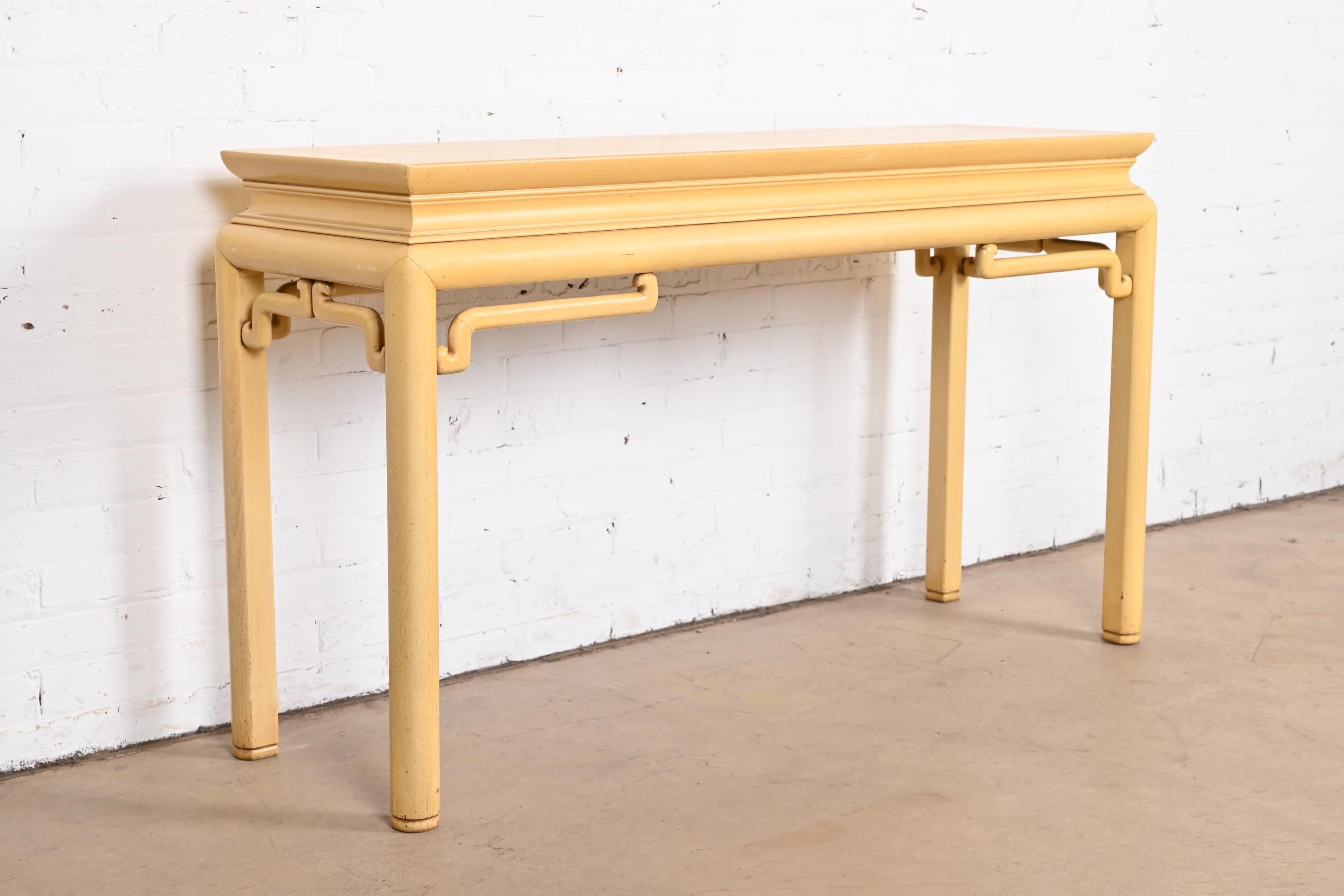 Mid-20th Century Michael Taylor for Baker Furniture Hollywood Regency Chinoiserie Console Table