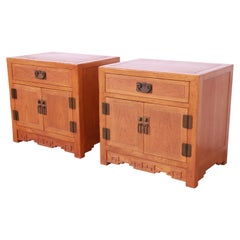 Michael Taylor für Baker Furniture Hollywood Regency Chinoiserie-Nachttische