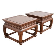 Michael Taylor for Baker Furniture Tables d'appoint Chinoiserie Hollywood Regency