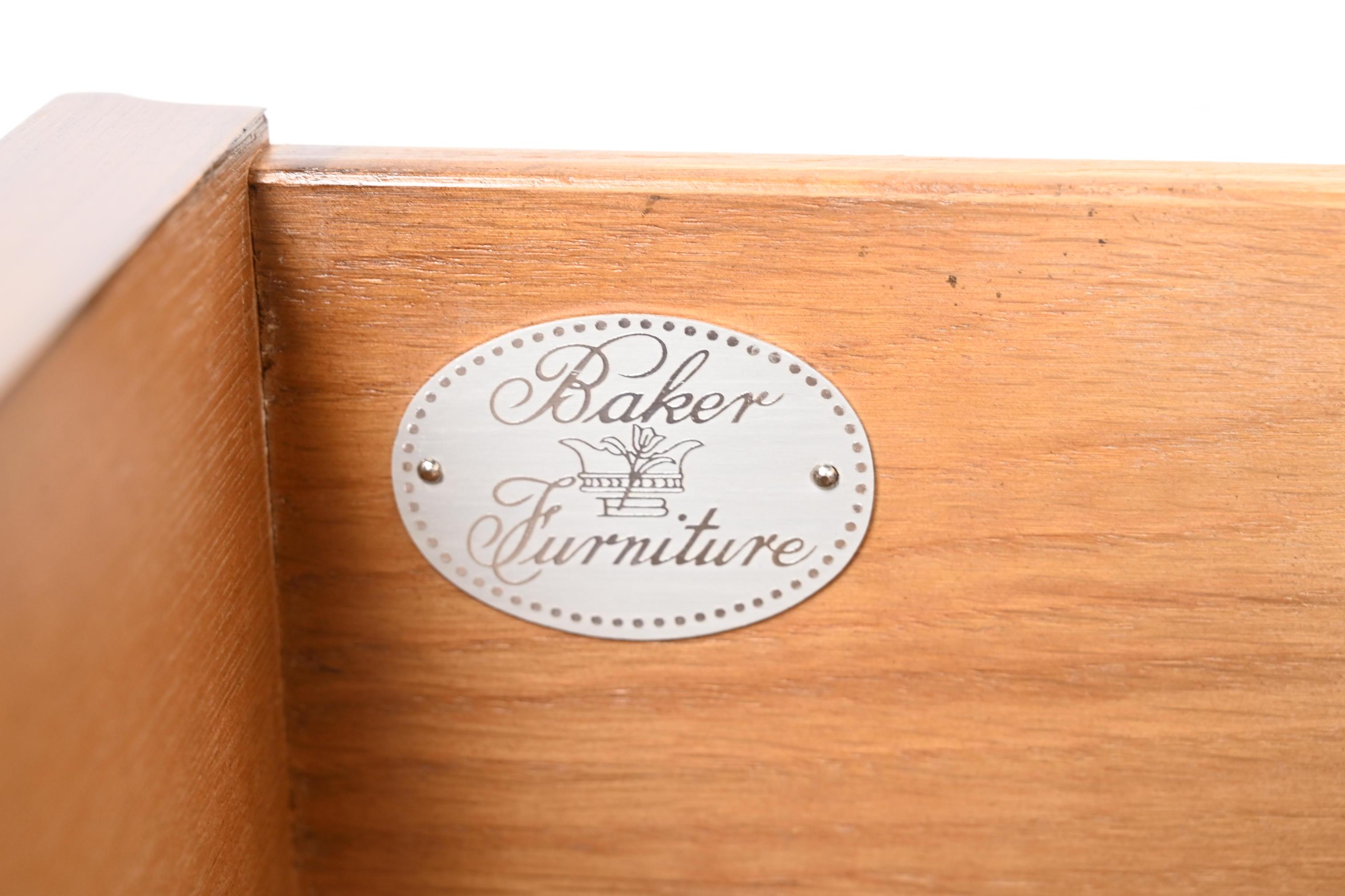 Brass Michael Taylor for Baker Furniture Mid-Century Hollywood Regency Nightstands For Sale