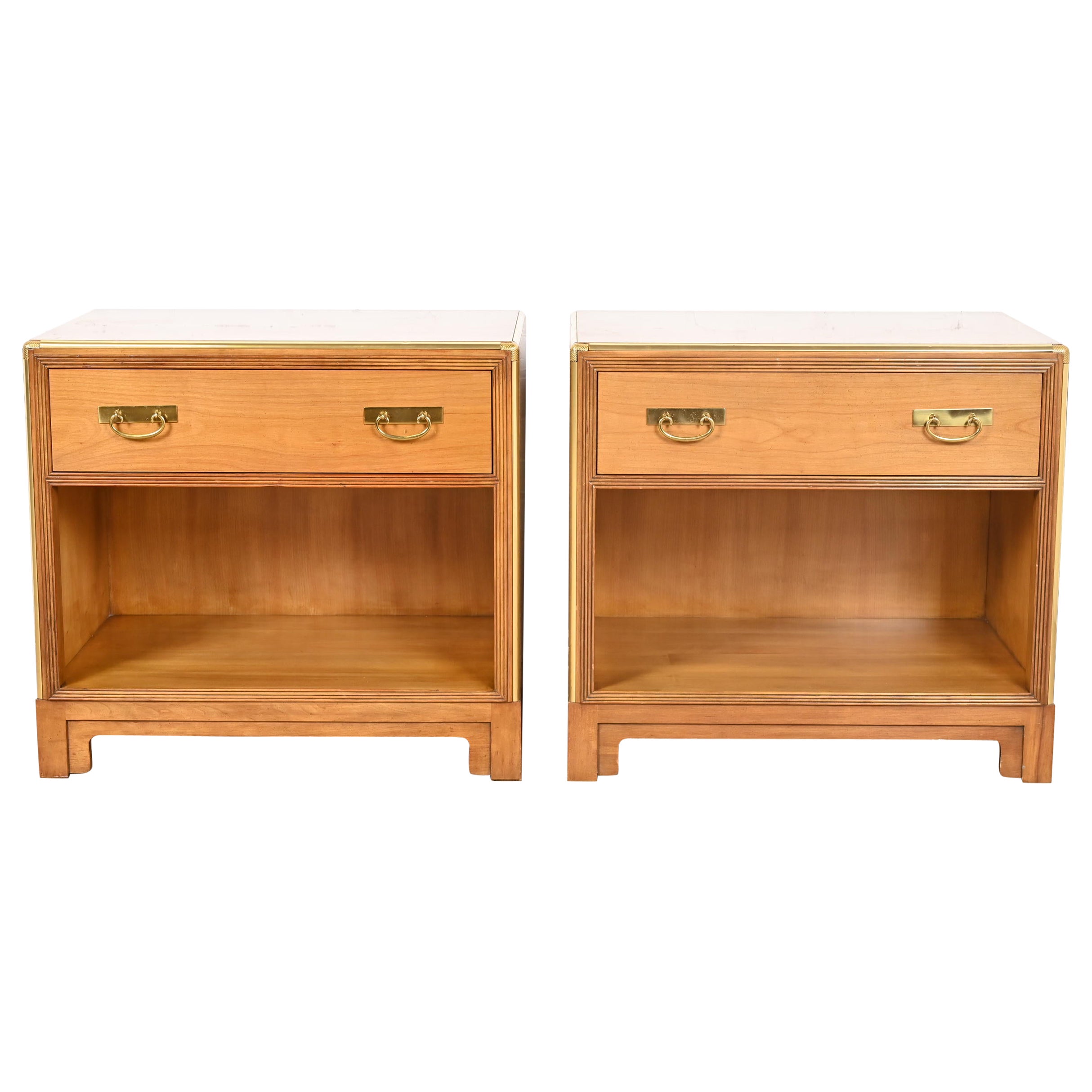 Michael Taylor für Baker Furniture Hollywood Regency-Nachttische aus der Mitte des Jahrhunderts