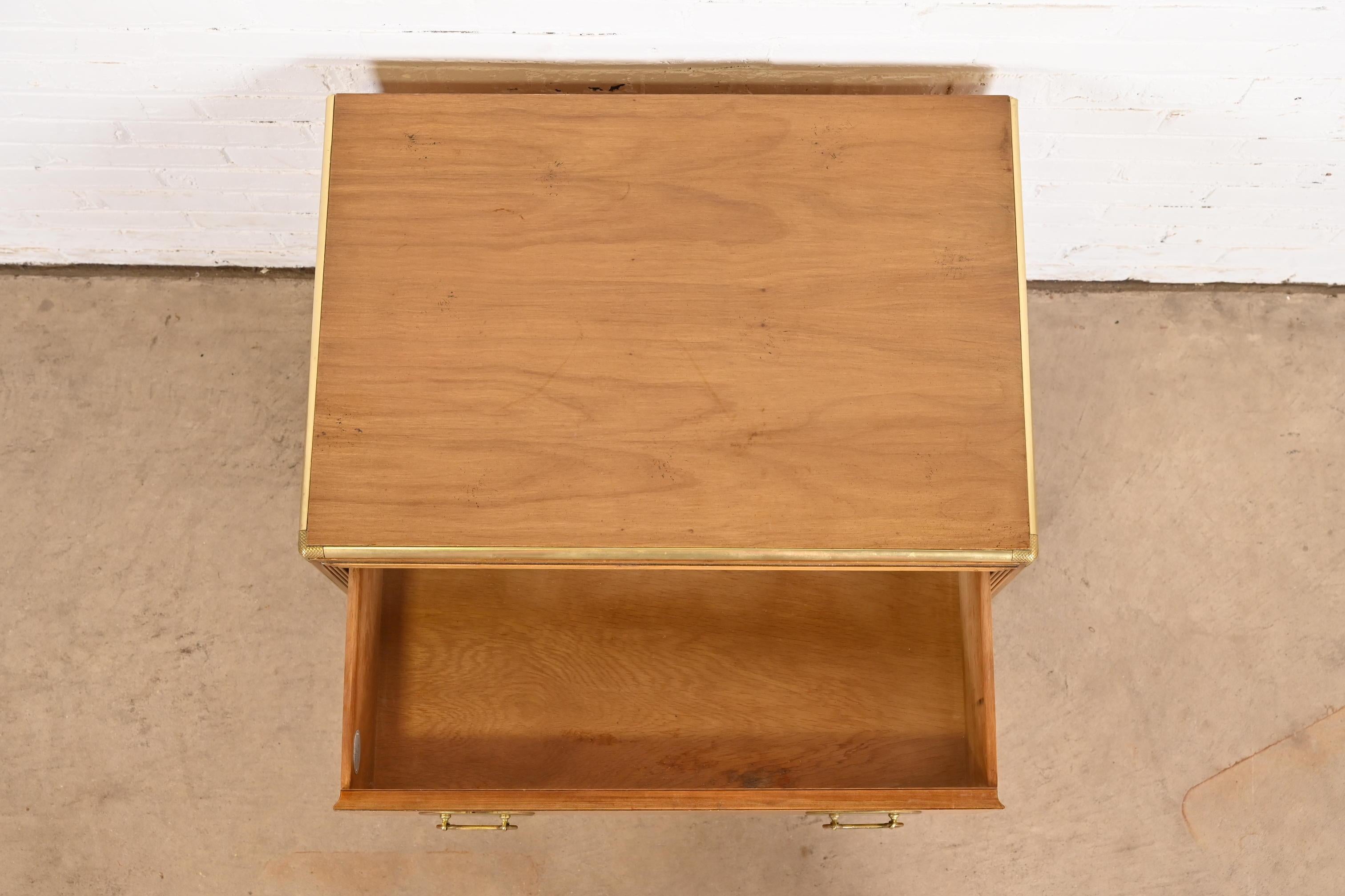 Michael Taylor for Baker Furniture Mid-Century Modern Cherry Wood Nightstand 5
