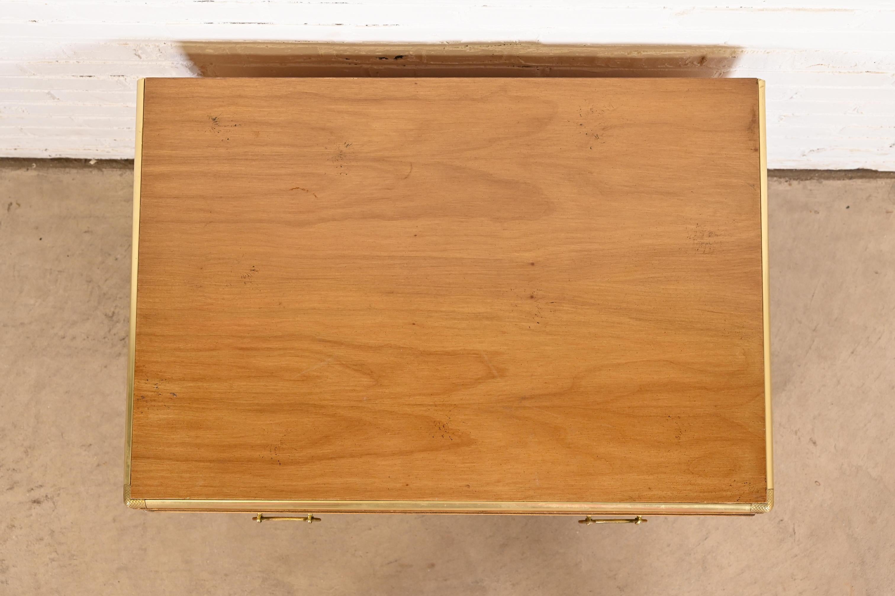 Michael Taylor for Baker Furniture Mid-Century Modern Cherry Wood Nightstand 7