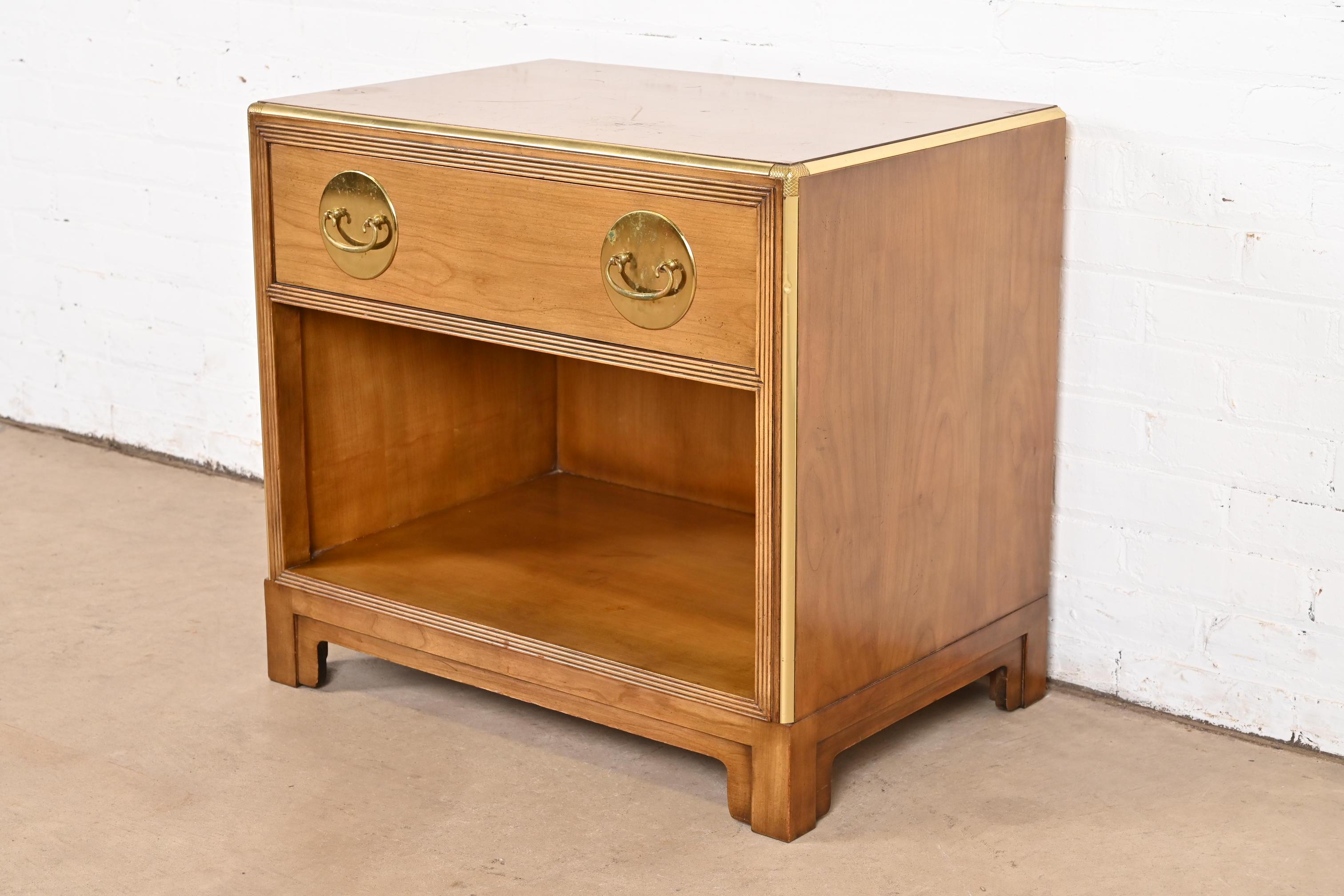 Late 20th Century Michael Taylor for Baker Furniture Mid-Century Modern Cherry Wood Nightstand