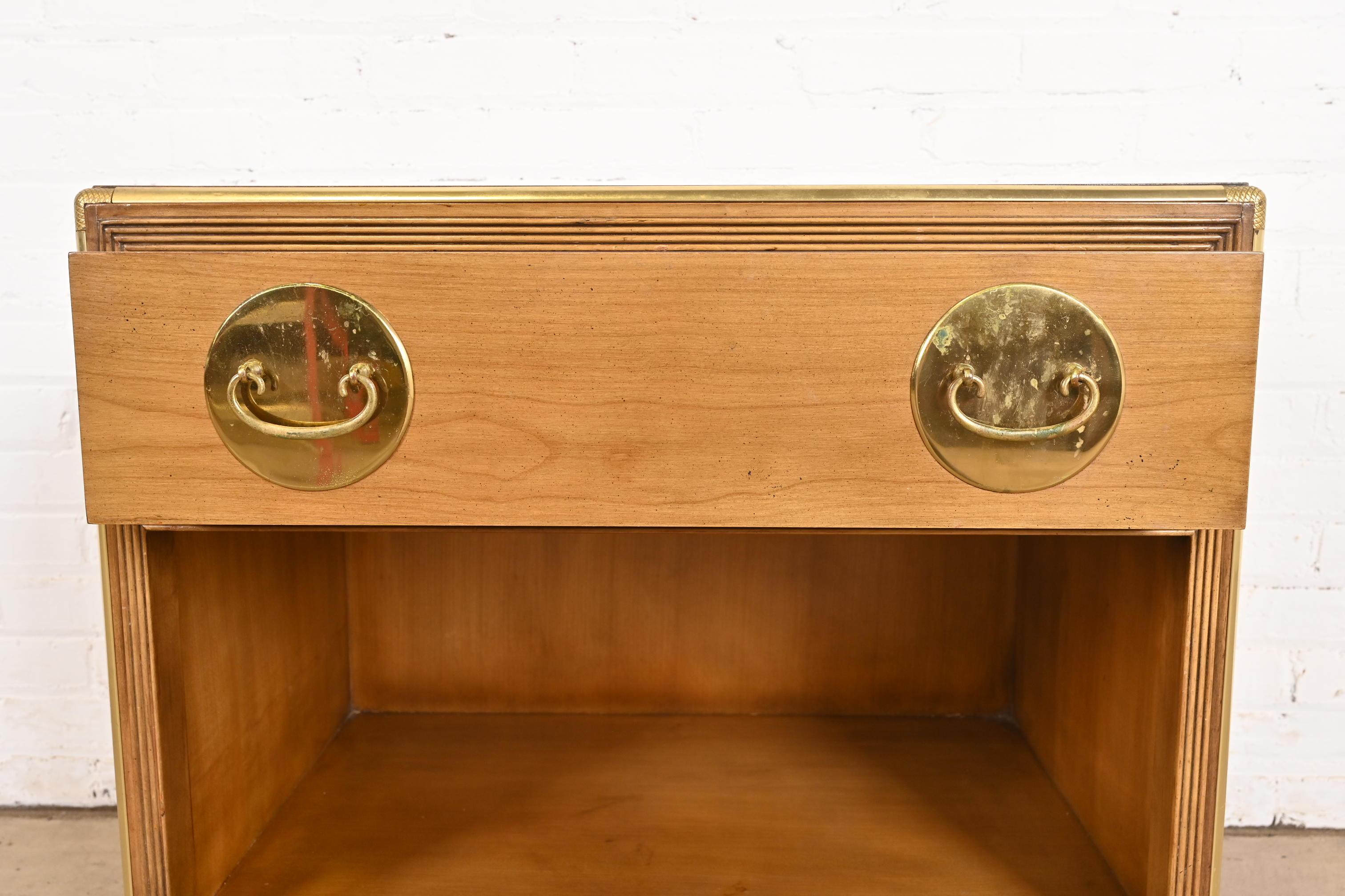Michael Taylor for Baker Furniture Mid-Century Modern Cherry Wood Nightstand 2