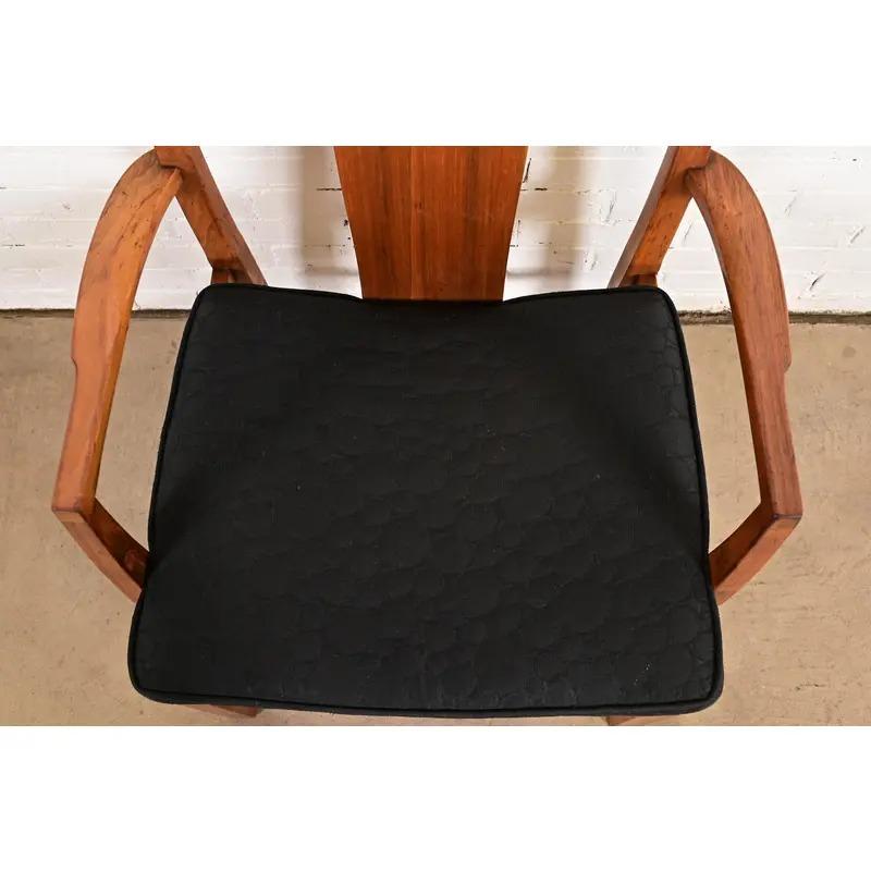 Michael Taylor per Baker Furniture Sedie da pranzo moderne del medio secolo, set di cinque sedie in vendita 3
