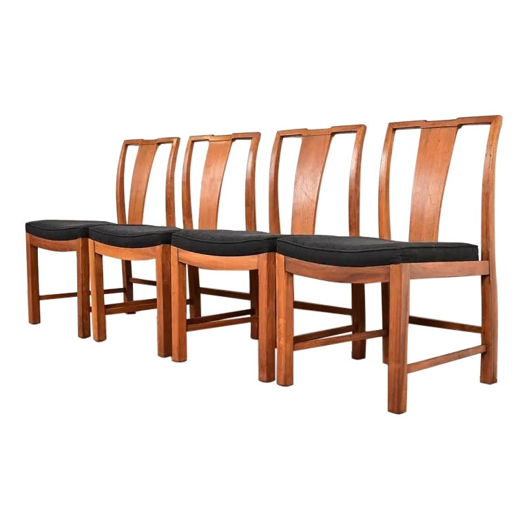 Michael Taylor per Baker Furniture Sedie da pranzo moderne del medio secolo, set di quattro sedie in vendita