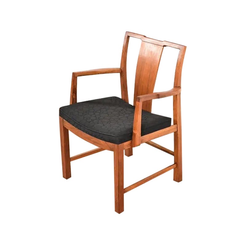 Michael Taylor für Baker Furniture Moderner Sessel aus Nussbaumholz aus der Jahrhundertmitte, 1950er Jahre im Angebot