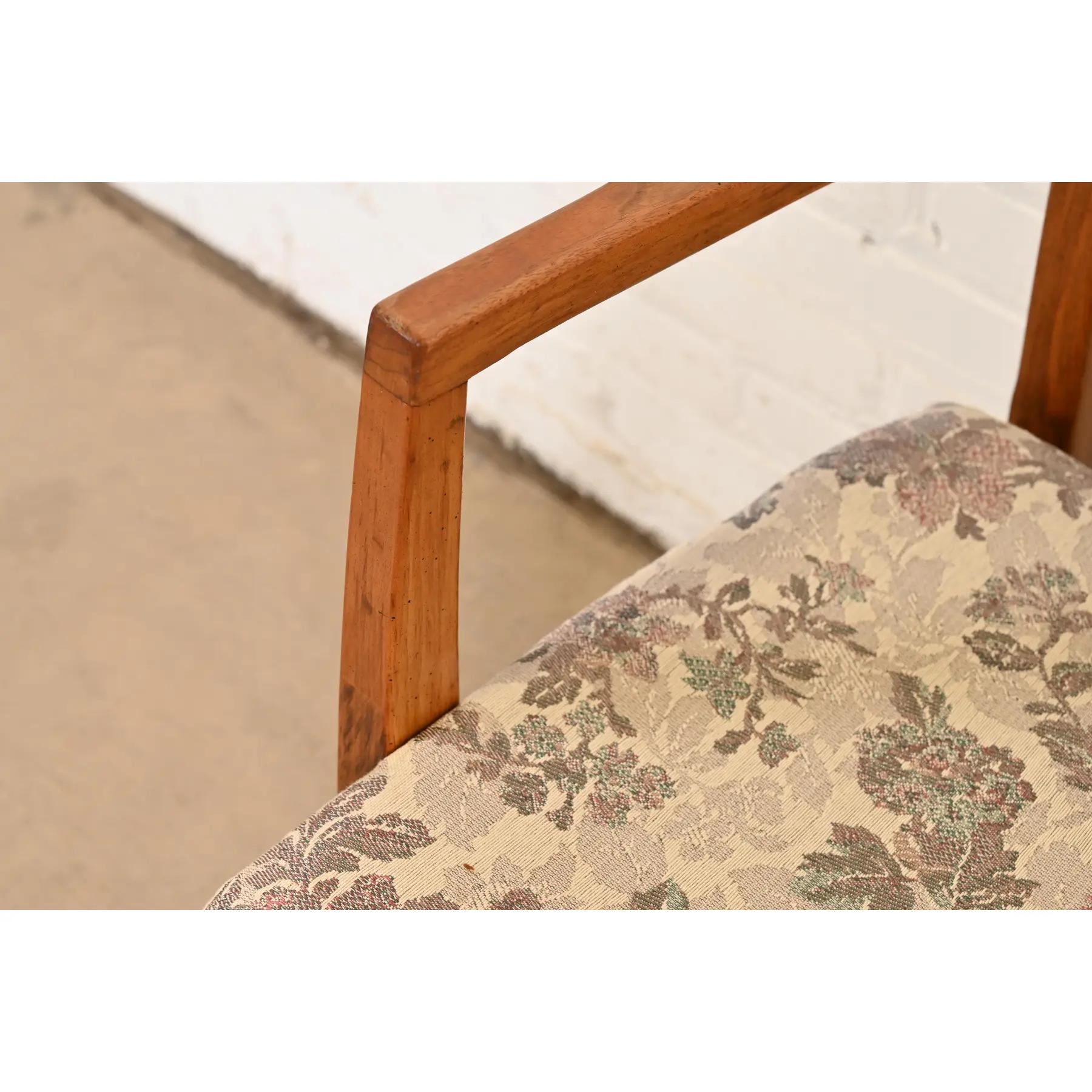 Michael Taylor for Baker Furniture Mid-Century Modern Walnut Dining Chairs, Six For Sale 3
