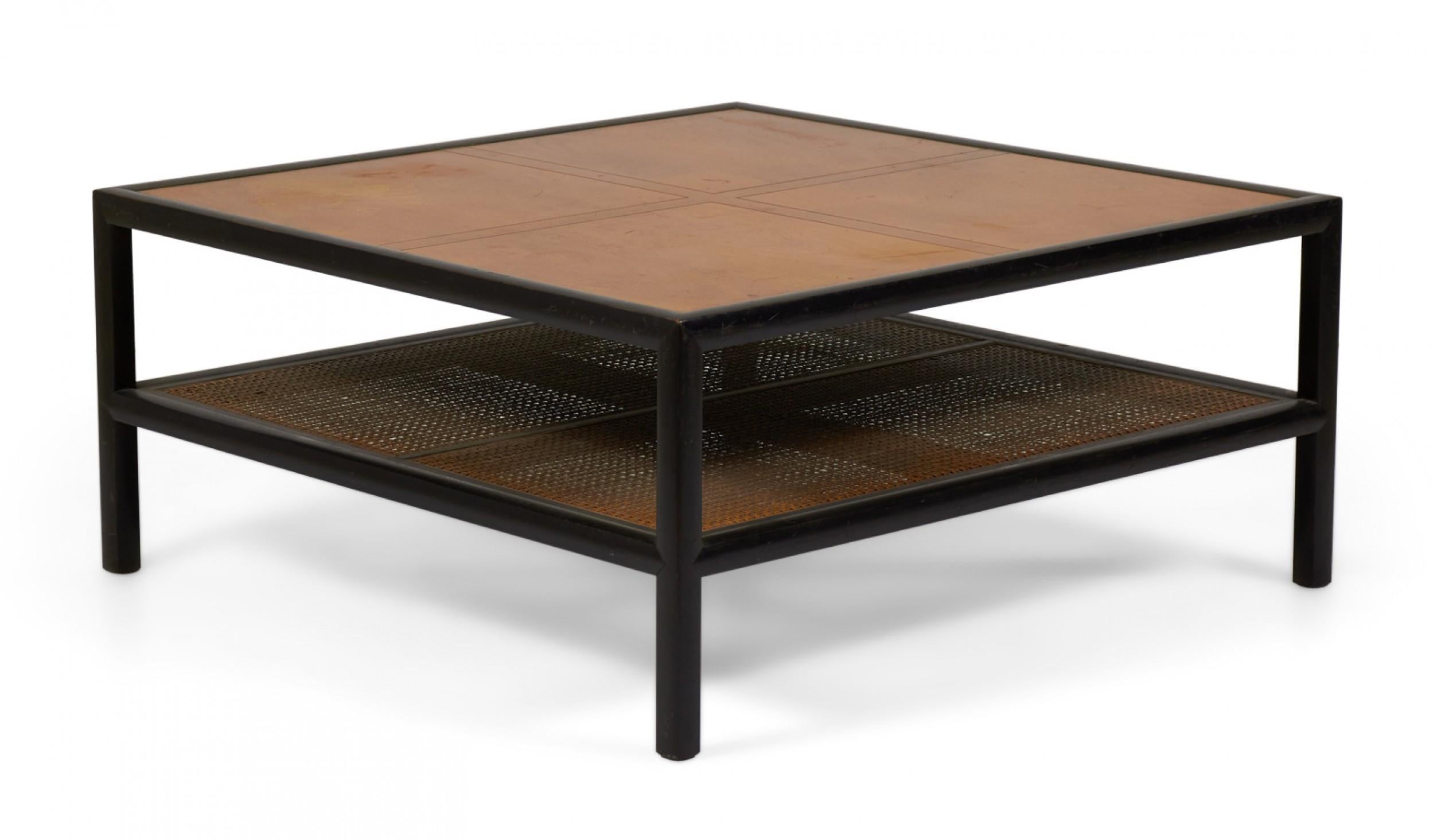 Ebony Michael Taylor for Baker Furniture New World Square Cocktail / Coffee Table For Sale