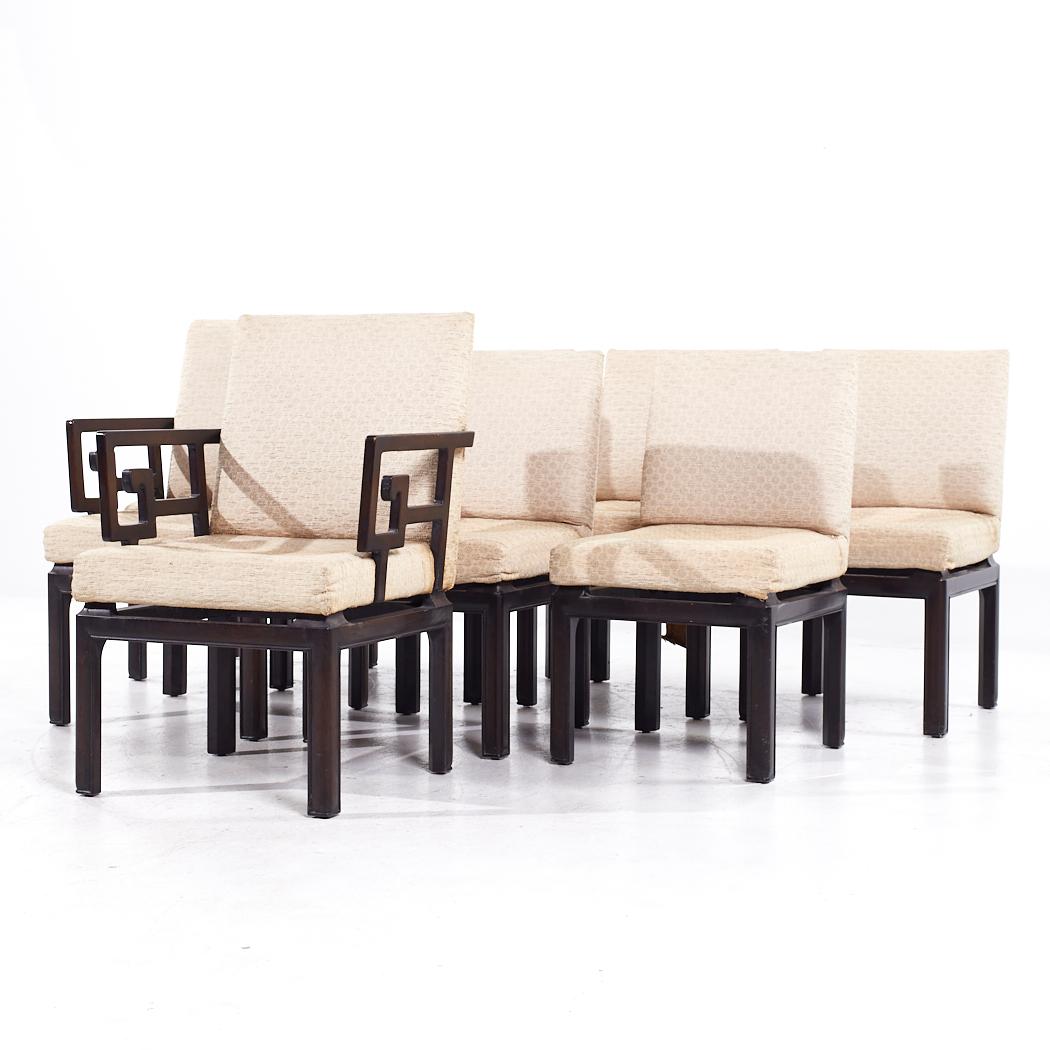Modern Michael Taylor for Baker Greek Key Dining Chairs - Set of 8 For Sale
