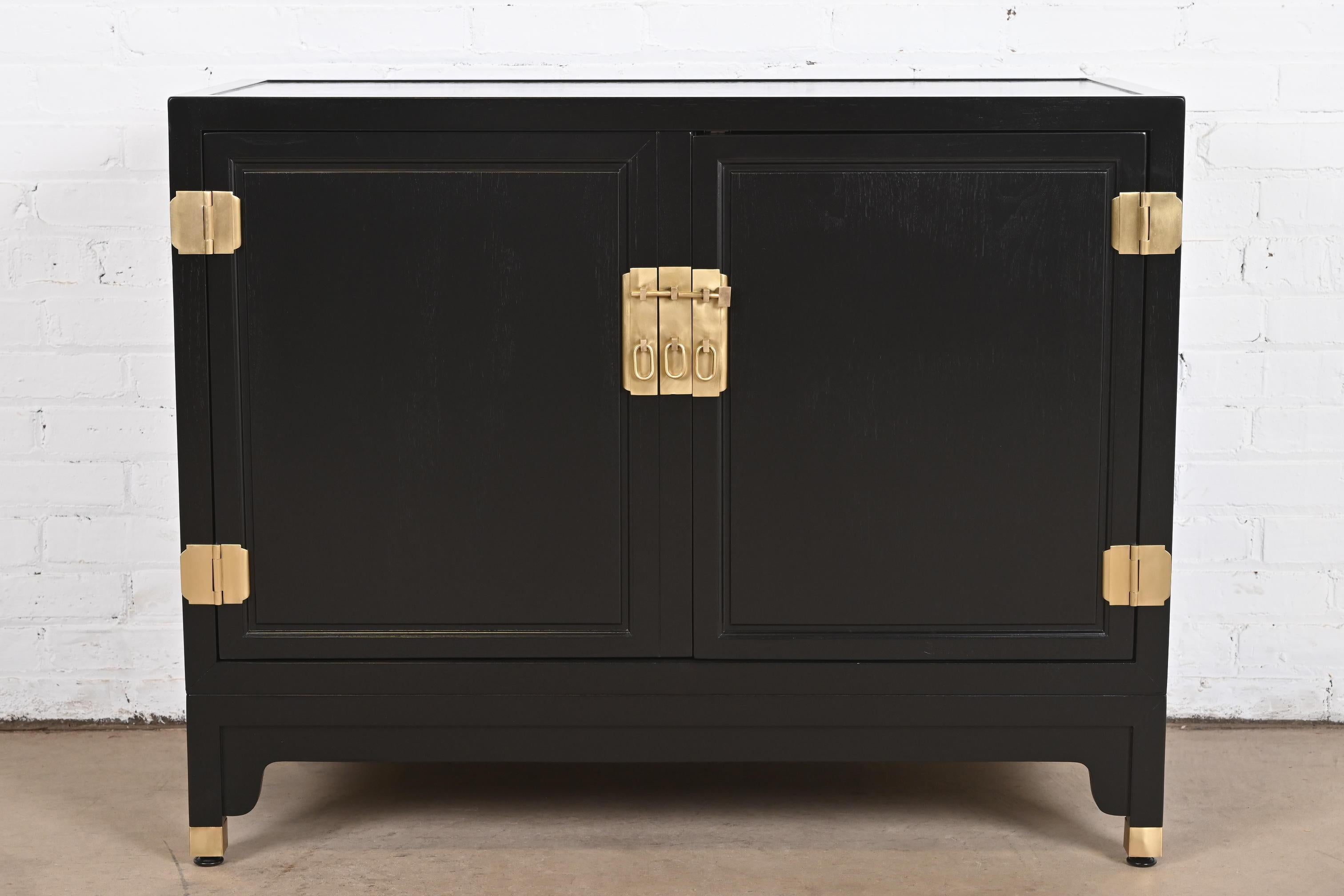 An exceptional mid-century modern Hollywood Regency Chinoiserie credenza, sideboard buffet, or bar cabinet

By Michael Taylor for Baker Furniture, 
