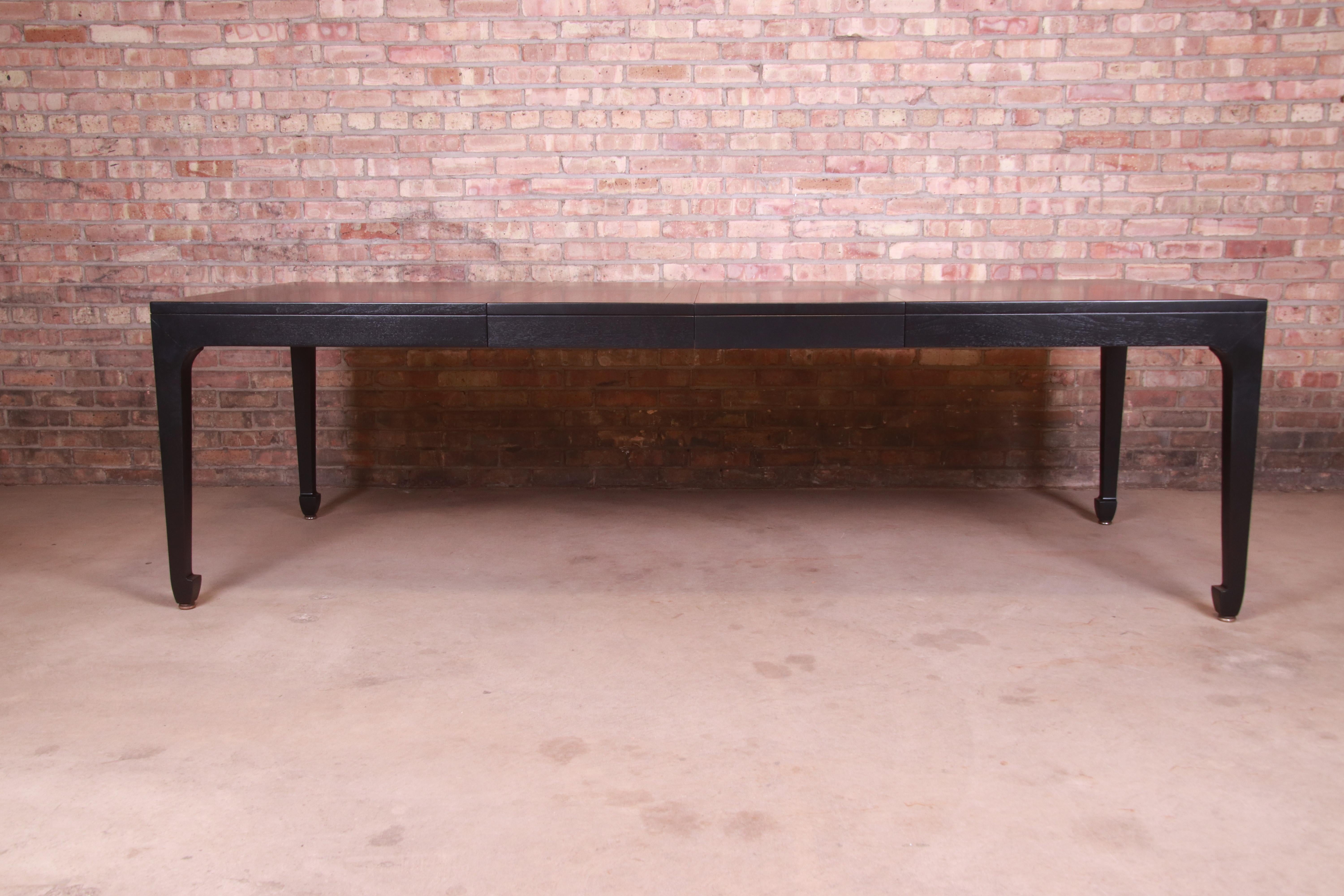 new world black lacquered dining table