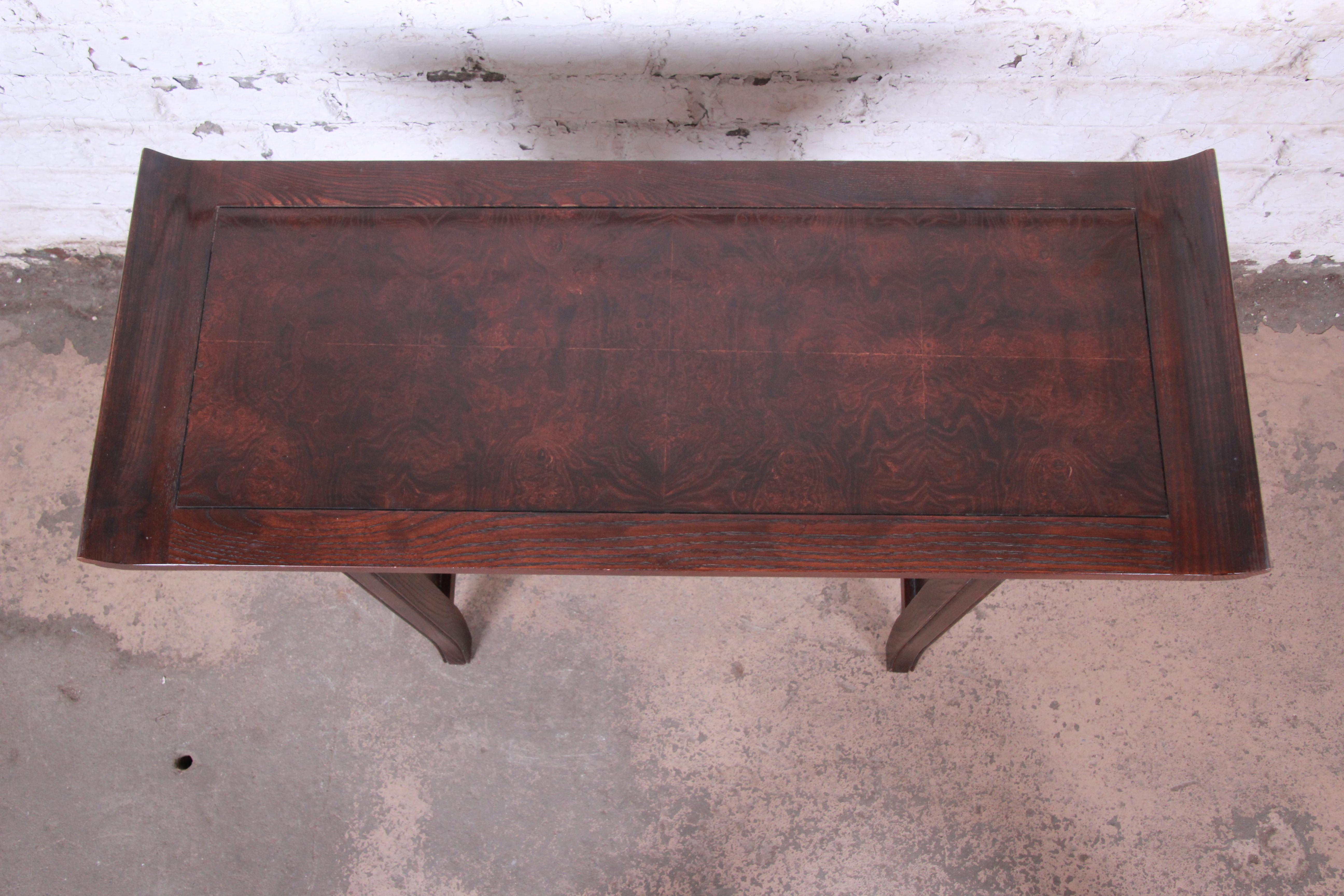 Mid-Century Modern Michael Taylor for Baker Hollywood Regency Chinoiserie Console or Altar Table