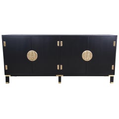 Michael Taylor for Baker Hollywood Regency Chinoiserie Sideboard Credenza