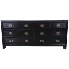 Michael Taylor for Baker Hollywood Regency Ebonized Long Dresser or Credenza