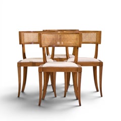 Michael Taylor per Baker Klismos - Sedie da pranzo in canna del Medioevo - Set di 4